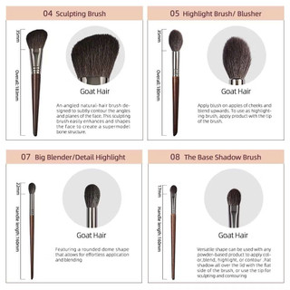[OVW] Cọ Trang Điểm Chuyên Nghiệp Cán Gỗ OVW Cao Cấp Mềm Mịn Mỹ Phẩm Cosmetic