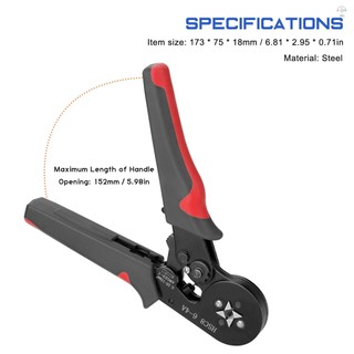 Hsc8 6-4 0,25-10mm2 Awg23-7 Ferrule Crimping Tool Kit Kìm uốn có độ cứng cao với 1200 chiếc Dây Ferrules Crimp Ends Terminal
