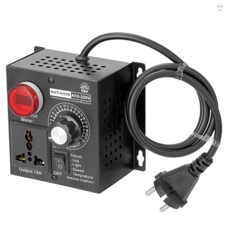 Ac 220V 4000W Bộ điều khiển điện áp biến đổi nhỏ gọn Tốc độ di động Nhiệt độ ánh sáng Điện áp Bộ điều chỉnh độ sáng có thể điều chỉnh