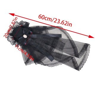 Marset Ruy Băng Ren Nơ Mũ Có Veil Và Kẹp Tóc Dark Series Người Giúp Việc Trang Trí Tóc