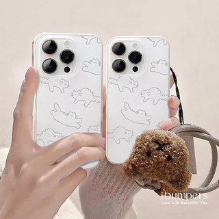 ibumpers Ốp Điện Thoại iPhone Playful Đơn Giản Họa Tiết Mèo Ốp Lưng Trong Suốt Nhám Mờ Chống Bẩn Chống Sốc Cho IPhone 16 15 14 12 13 11 Pro Max IP 7 8 Plus X XS XR