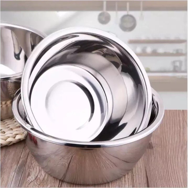 Thau Chậu Inox 304 38cm Hàng Cao Cấp Nhập Khẩu Trực Tiếp Dày Dặn, Đẹp