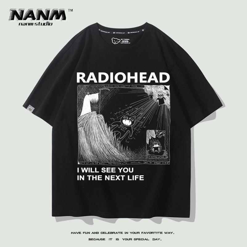 Radiohead Radiohead Radiohead Rock Band Tay Ngắn Nam Tiết Kiệm Mùa Hè Áo Thun Tom York