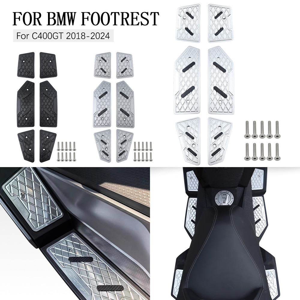 Xe Máy Phía Trước Và Phía Sau Miếng Đĩa Hợp Kim Nhôm Bàn Đạp Sửa Đổi Chống Trượt Chân Footpads Cho Xe BMW C400GT C400 GT 2018-2024