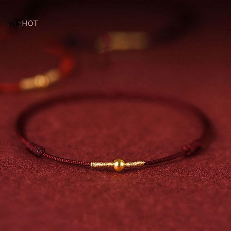 Julyhot Thời Trang Handmade Vòng Tay Dây Đỏ Vòng Tay May Mắn Nam Nữ Người Yêu Bạn Thân Nhất Vòng Tay May Mắn Vòng Chân Kích Thước Điều Chỉnh Massivedeals
