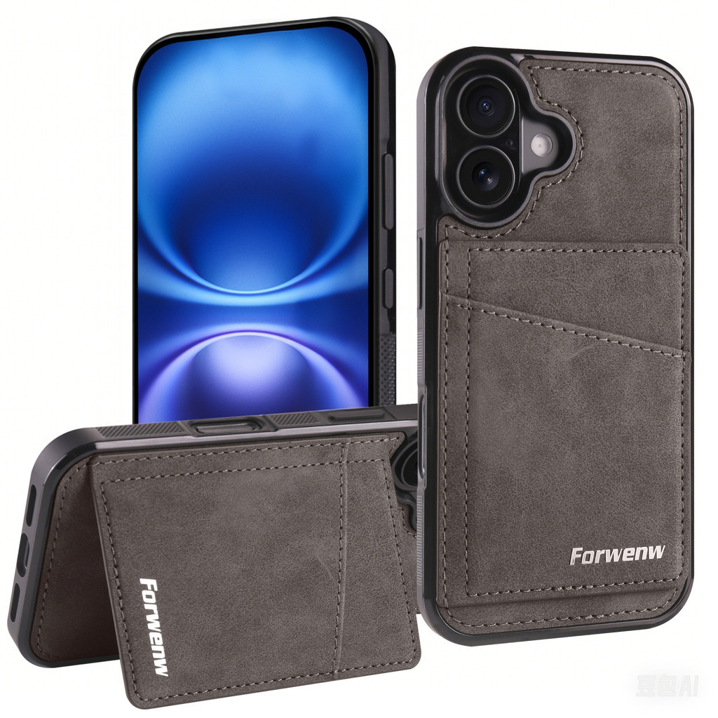 Dành Cho iPhone 16E 16 Pro Max 15 14 Plus 12 13 mini Retro Da PU Ốp Điện Thoại Có Khe Cắm Thẻ Bỏ Túi Ốp Lưng TPU Mềm Vỏ Điện Thoại Di Động