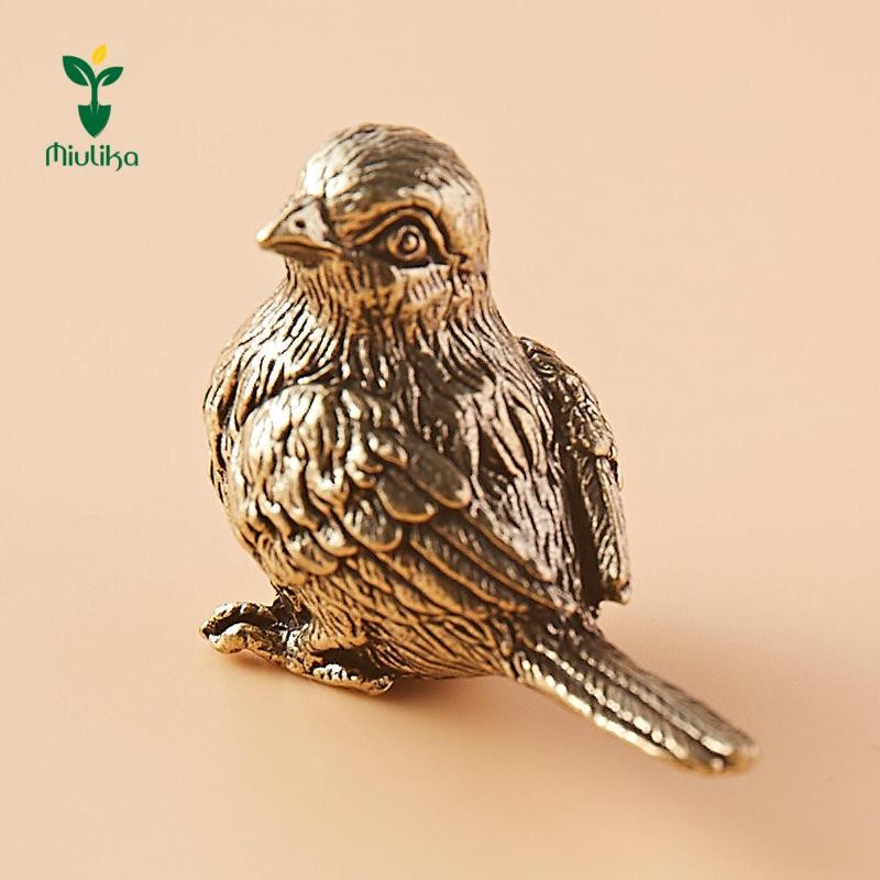 Đồ trang trí chim sẻ bằng đồng thau Bộ sưu tập Tượng chim sẻ cho khách sạn ký túc xá phòng khách
