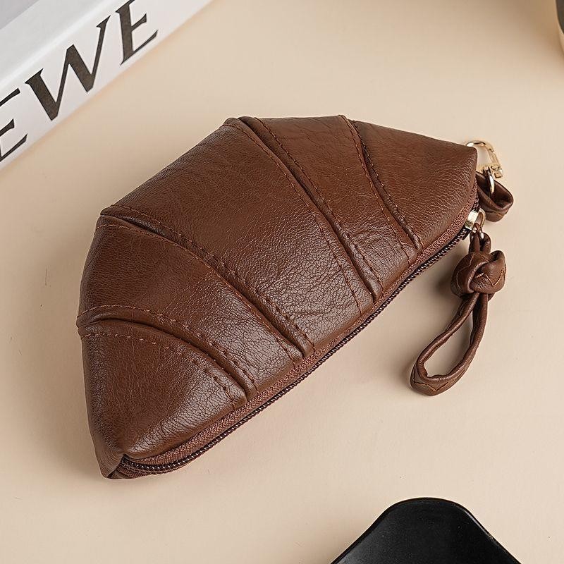 Túi Croissant 2025 Niche Mini Retro Túi Chìa Khóa Dây Ví Đựng Tiền Xu