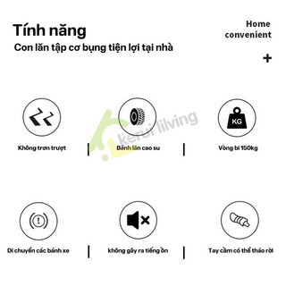 Con Lăn Tập Cơ Bụng Đơn Nhẹ Bền Bunnies House Cho Nam Nữ Dễ Dùng Tại Nhà Tăng Cơ Giảm Mỡ