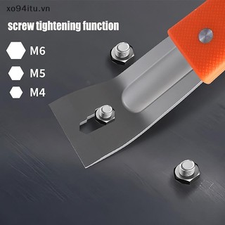 XOITU Pry Bar Thép không gỉ Đai ốc Crowbar với M4-M6 Ổ cắm lục giác và cờ lê Góc kéo móng tay để nâng nâng nâng nâng kéo VN