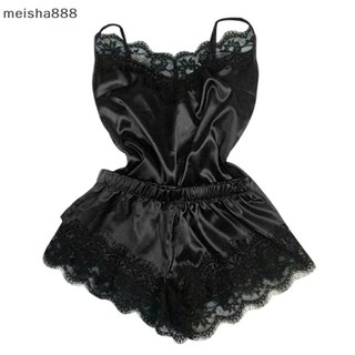 Meisha888 Nữ Đồ Ngủ Không Tay Dây Đeo Váy Ngủ Ren Viền Satin Cami Top Pyjama Set Đẹp