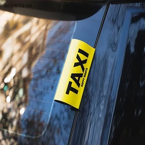 XOITU Giả Taxi Thẻ Dán Xe Hơi Màu Vàng Bên Ngoài Tự Động Decal Quyến Rũ Xe Đạp Xe Máy Chỉnh Cửa Sổ Kính Chắn Gió Trang Trí Xe VN
