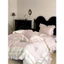 Bộ Chăn Ga Gối Cotton 100s Mềm Mại Mát Mẻ Thêu Hoa Hồng Thiết Kế Bèo Nhúm Tinh Xảo- MemMinbedding Luxury