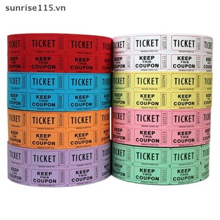 SRVN 1000 Chiếc Nhiều Màu Sắc Có Thể Xé Raffle Vé Đôi Cuộn Vé Nhập Học Trò Chơi Vé Cho Sự Kiện Lễ Hội Phần Thưởng Lớp Nhập Học.