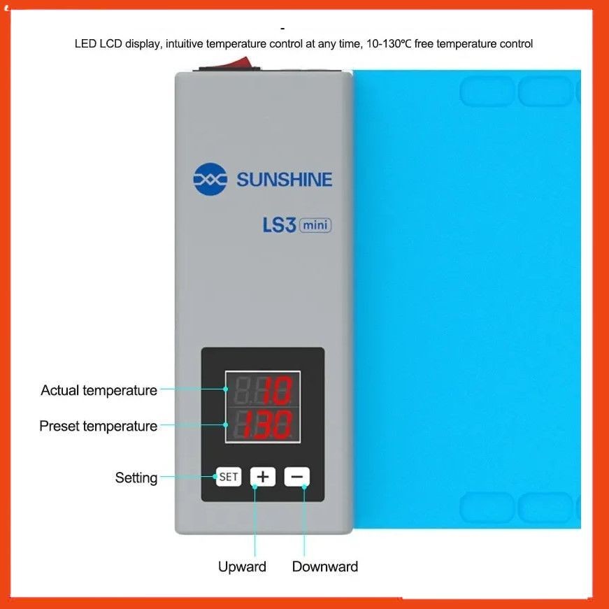 Thảm nhiệt SUNSHINE LS3 MINI 120W dùng gia nhiệt làm mềm keo tách màn hình điện thoại
