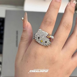 Nhẫn sáng bóng kitty cô gái nóng bỏng thiên niên kỷ dễ thương