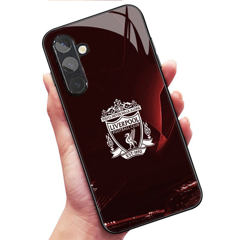 Ốp Điện Thoại Kính Cường Lực Liverpool 03 Cho Samsung Galaxy S9 Plus S10 S10e S20 FE S20 Plus S21 S22 S23 S24 Ultra Cover