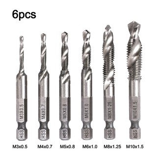 [Fuxin] 6 CÁI 4341 Máy Tap Mở Chamfer Tap Tool Khoan Khai thác Bộ tích hợp
