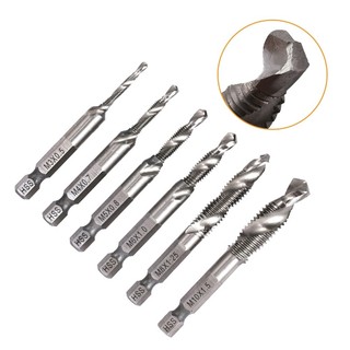 [Fuxin] 6 CÁI 4341 Máy Tap Mở Chamfer Tap Tool Khoan Khai thác Bộ tích hợp