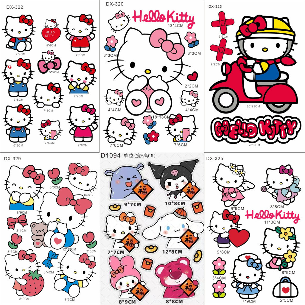 Nhãn dán Hello Kitty, nhãn dán tường, nhãn dán chống nước, nhãn dán xe ...