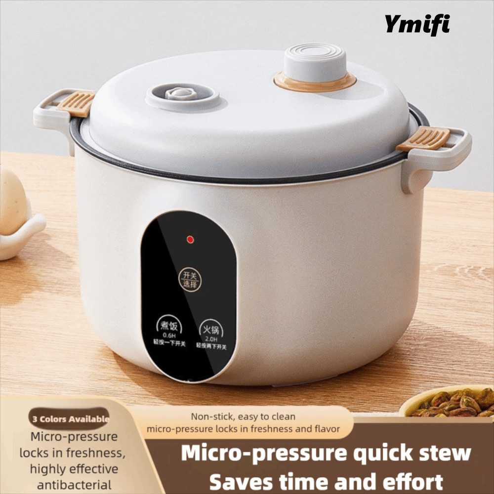 Nồi áp suất siêu nhỏ YMIFI, Nồi cơm điện chống dính 20cm, Dễ dàng làm nóng nhanh 2 L Nồi nấu áp suất chống tràn Ký túc xá sinh viên
