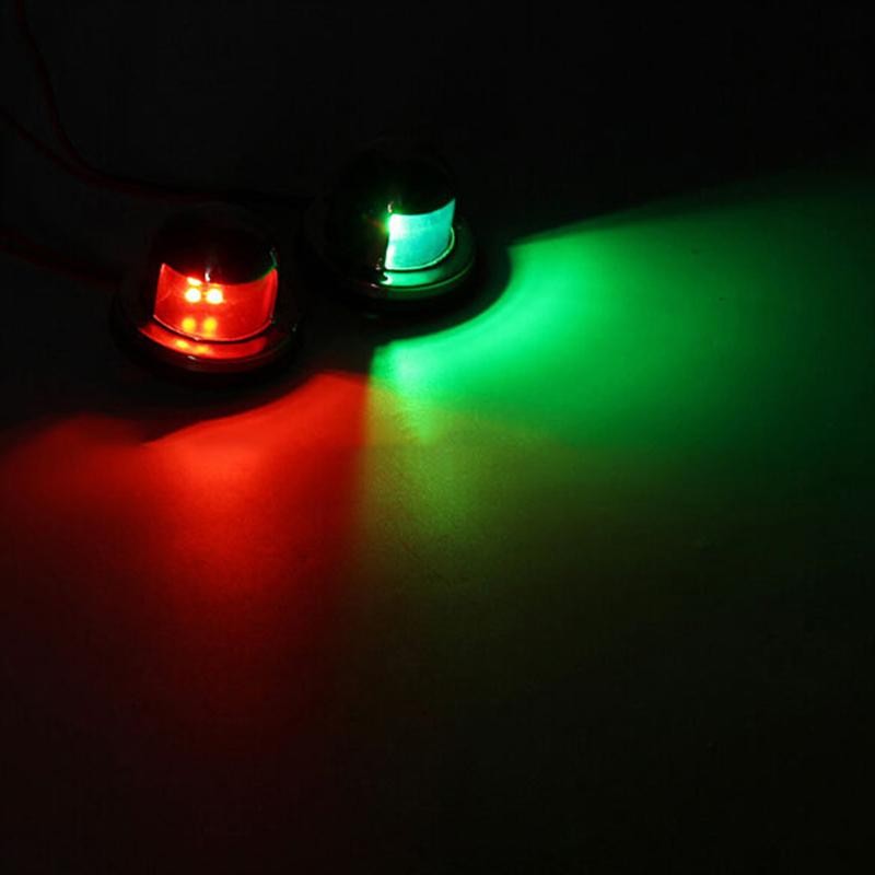 Tmoy 2x Thuyền Hàng Hải Thép Không Gỉ Đèn LED Điều Hướng Đỏ & Xanh Đèn Du Thuyền TCVN