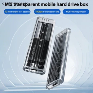 Onetimingepic M.2 NVME PCIe NGFF SATA Protocol Case Clear USB Type C 10Gbps PCI-E Hộp đựng ổ cứng gắn ngoài trong suốt cho điện thoại máy tính xách tay OTE