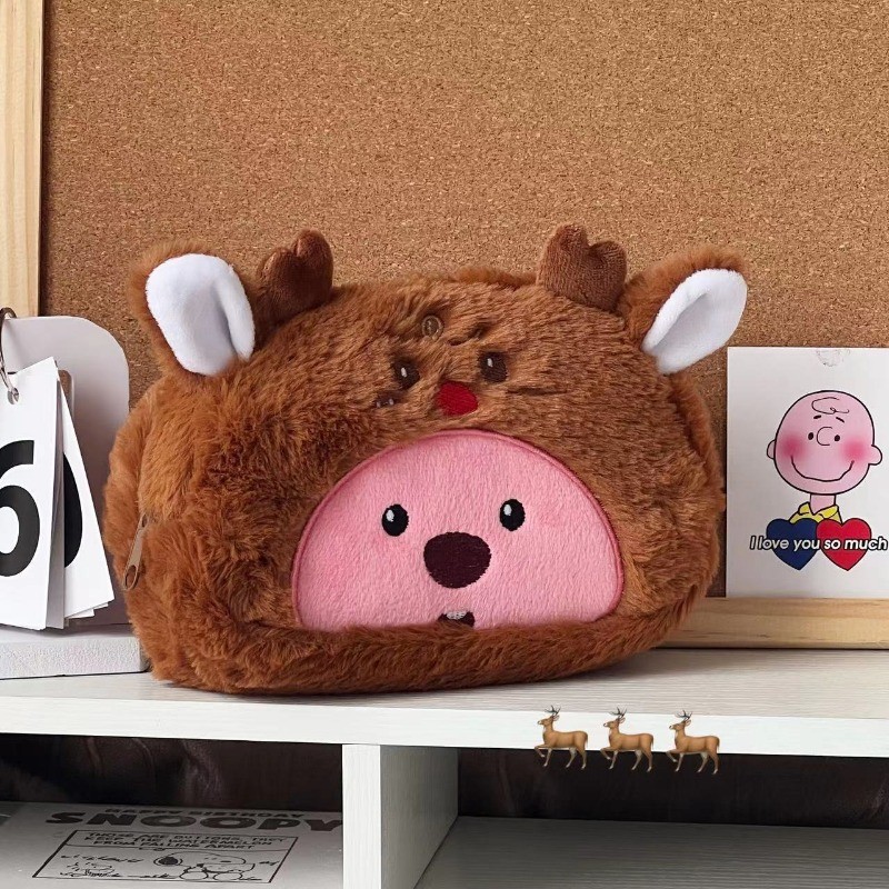 Dễ Thương Beaver Hộp Đựng Dung Tích Lớn Văn Phòng Phẩm Hộp Bảo Quản Thẩm Mỹ Túi Đựng Bút Sinh Viên Đồ Dùng Học Tập