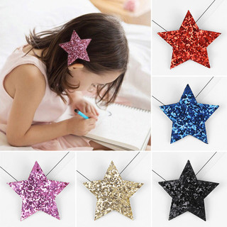 ❣Kẹp Tóc Vải nghệ thuật công chúa dễ thương trẻ em kẹp tóc ngôi sao năm cánh Sequins kẹp bên bé gái Phụ kiện tóc Phụ kiện tóc
