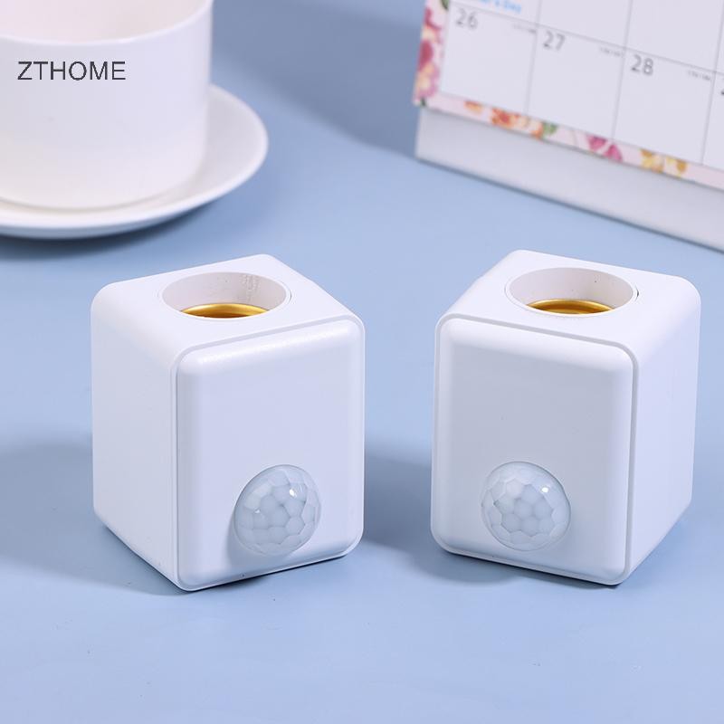 Zthome AC110-240V Đèn LED treo tường Cảm biến hồng ngoại con người Giá đỡ đèn Độ trễ thông minh E27 Cổng vít Cảm biến Đầu đèn Bộ chuyển đổi HOT