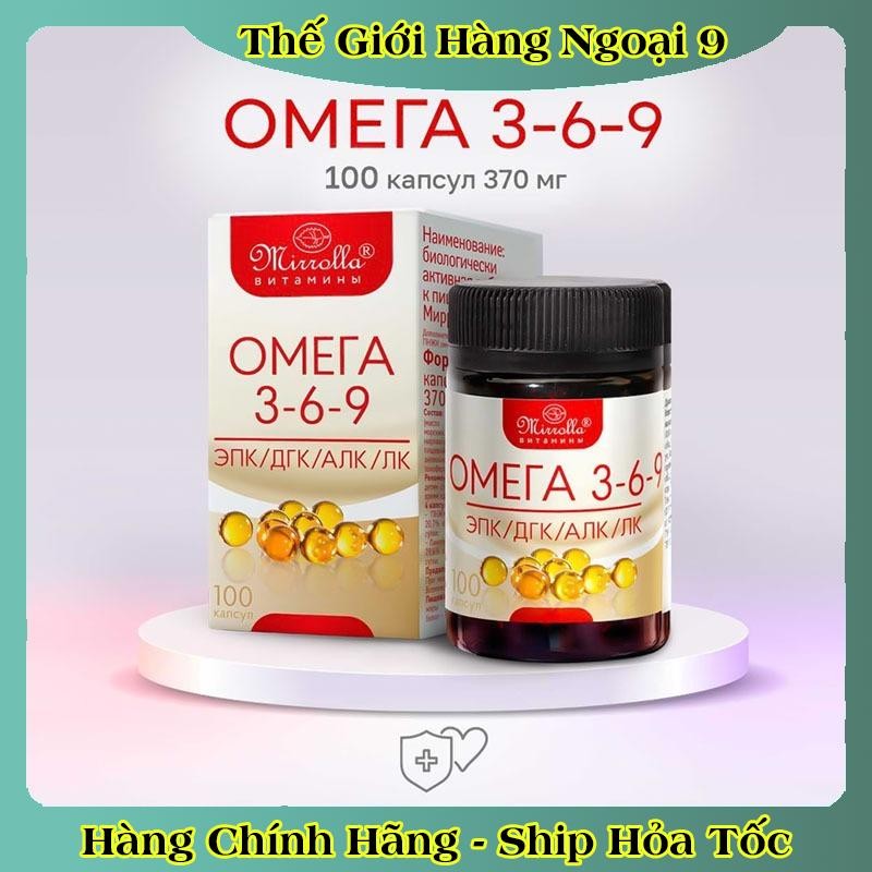 [Chính hãng Đủ Bill] Viên uống Omega 369 Mirrolla của Nga hộp 100 viên