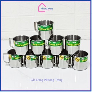 Set 3 Ly uống nước inox an toàn, loại dày, tiện lợi, ca làm đá có quai Trường Thành nhiều kích thước - Phương Trang
