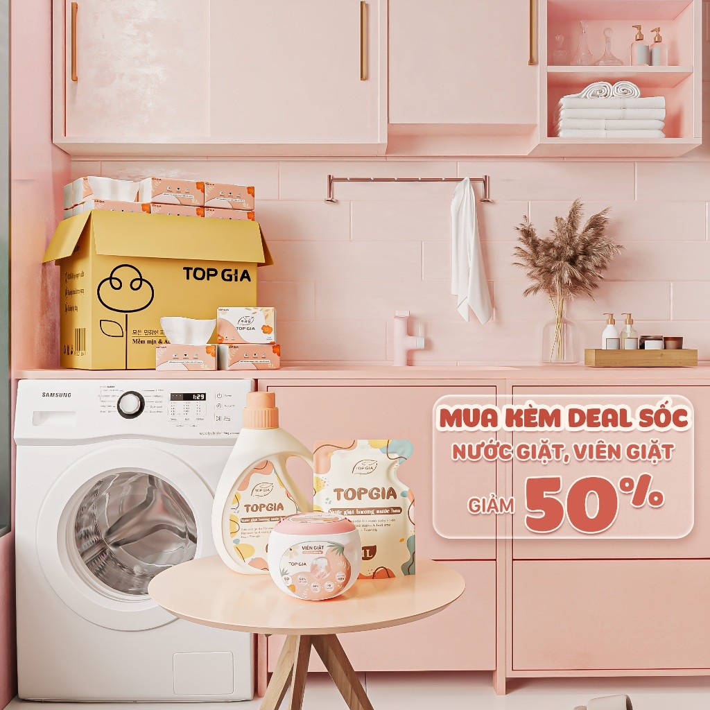(MẪU MỚI) Giấy ăn rút Top Gia Sắc Hạ thùng 36 gói 4 lớp dập vân 4D chắc chắn siêu dai mềm mịn