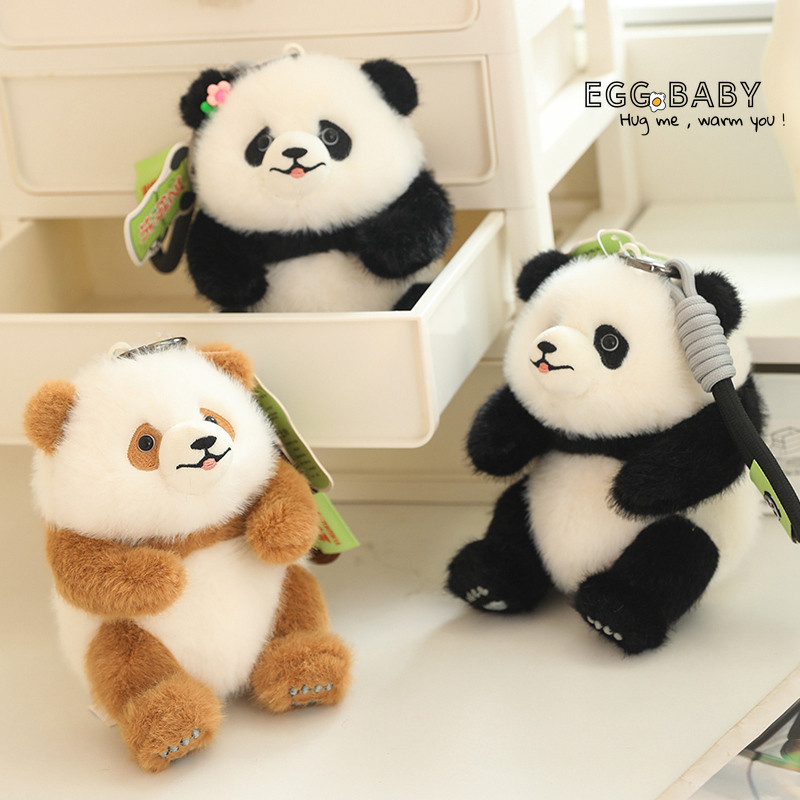 Huahua Panda Sang Trọng Đồ Chơi Fubao Panda Qizai Kích Thước Nhỏ Mô Phỏng Gấu Trúc Mặt Dây Chuyền Dễ Thương Gấu Trúc Lớn Quà Tặng Cho Trẻ Em Quà Tặng Sinh Nhật Danbao Đồ Chơi