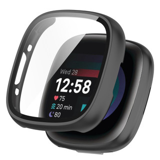 Dành Cho Fitbit Versa 4 / Sense 2 2in1 Vỏ PC Cứng Kính Cường Lực Bảo Vệ Màn Hình Vỏ Bảo Vệ