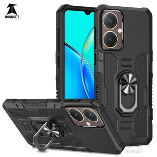 Dành Cho Vivo Y27 Ốp điện thoại PC Cứng Lưng Mềm TPU Edge Bảo Vệ Camera Nhẫn Giá Đỡ Chân Đế Chống Sốc Mỏng Vỏ