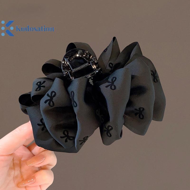 Kudosation Pháp Retro Bong Bóng Nơ Vuốt Kẹp Phụ Kiện Tóc Thời Trang Nữ
