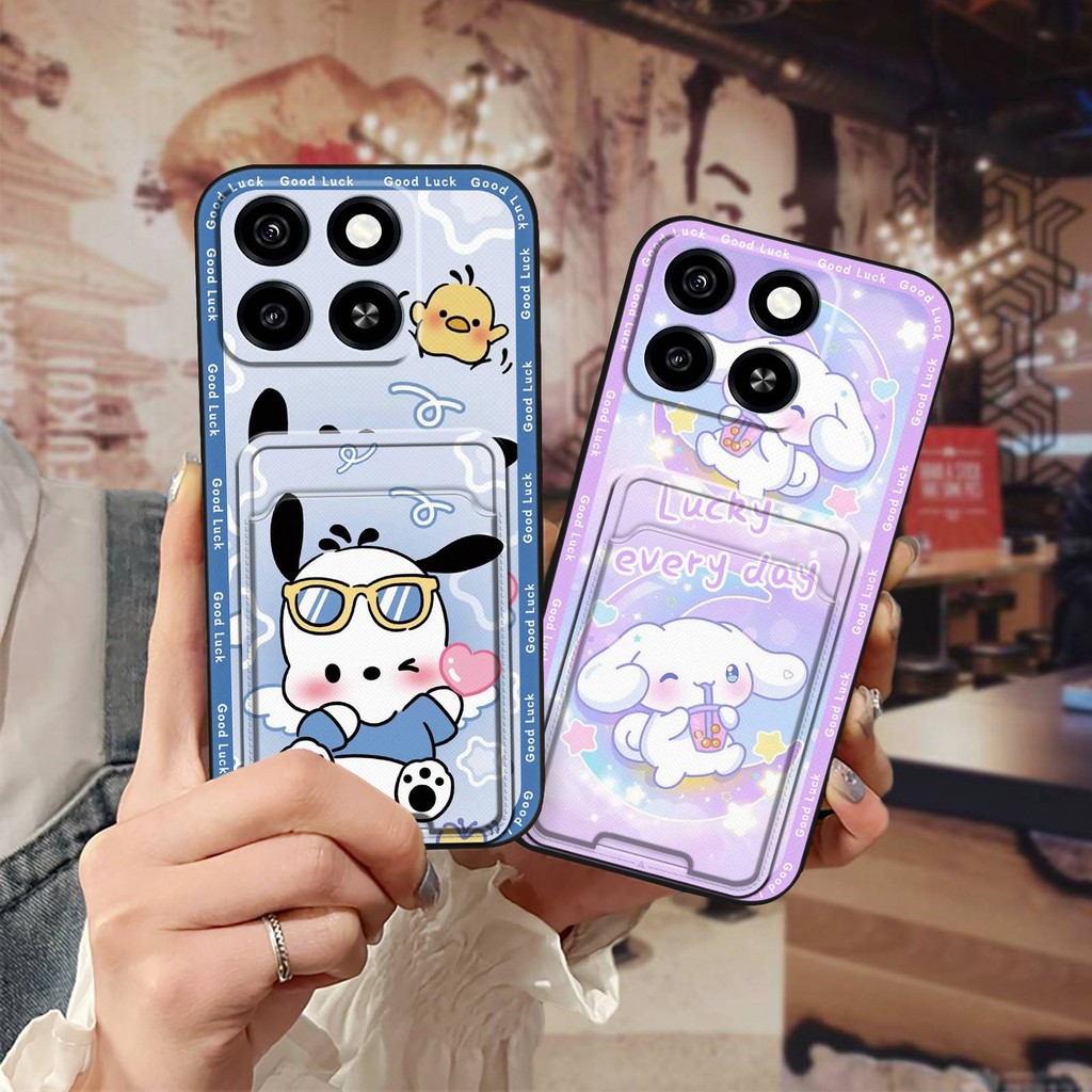 Ốp Điện Thoại TPU Chống Sốc Cho ZTE Blade A35 / A55 Vỏ Thẻ Chống Va Đập Thiết Kế Thời Trang Khe Cắm Thẻ Chống Bụi Bẩn Dễ Thương Silicon