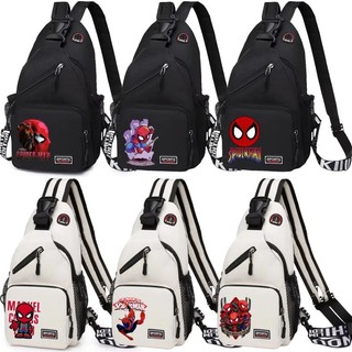Túi đeo vai Spider-Man chống thấm nước sức chứa lớn ba lô vải Oxford ba lô túi đeo chéo