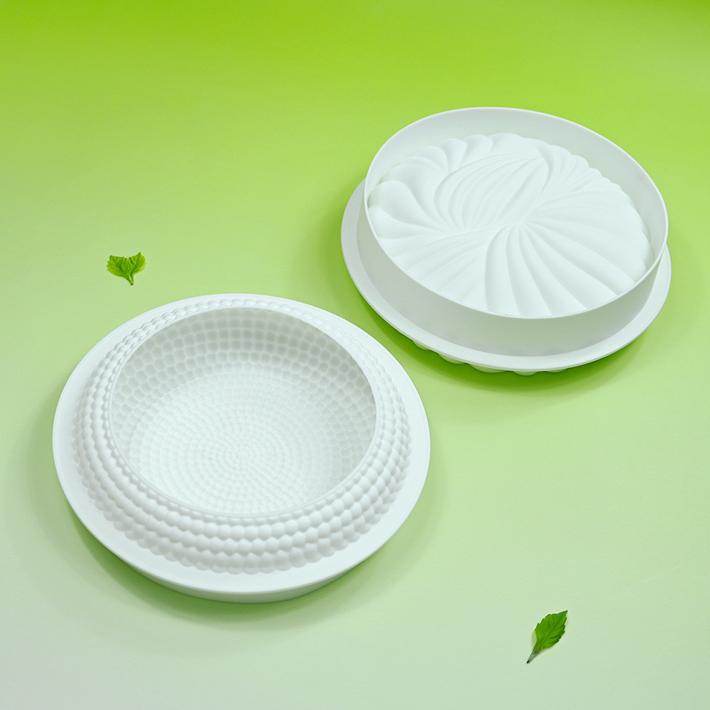 Tròn Loại Ngọc Trai Pháp Mousse Khuôn Silicon Tròn Dune Hình Bánh Sinh Nhật Khuôn Socola Khuôn Làm Bánh DIY Dụng Cụ Nướng Bánh