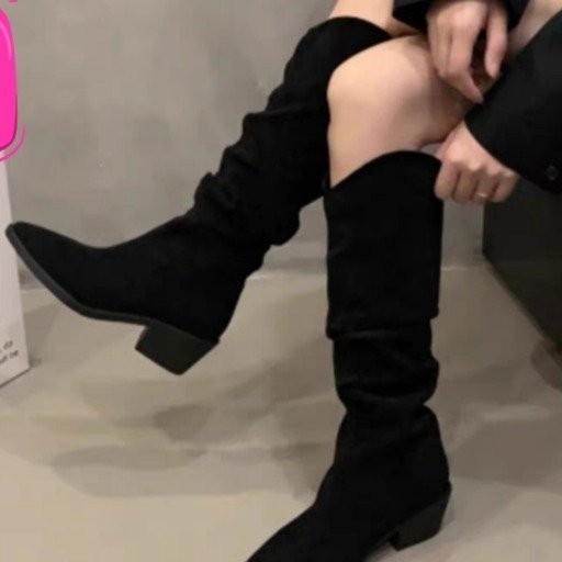 Bốt thời trang cao cổ da lộn mùa đông PU Phong Cách Hàn Quốc co giãn thoáng khí tay áo giữ ấm chống trượt thanh niên thích hợp bốt cao tay nữ xưởng giá sỉ