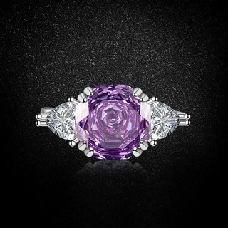 Châu Âu Mỹ ins Phong Cách Mới Đính Kim Cương Tím Zircon Hoa Phù Hợp Với Nữ