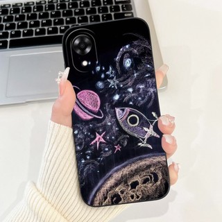 Dành Cho OPPO A17 CPH2477 Ốp Lưng Đáng Yêu Nơ Graffiti Mềm Silicon Bảo Vệ Điện Thoại Cho OPPO A17k CPH2471 Vỏ