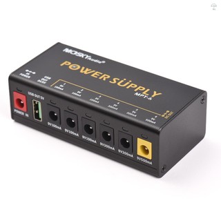 Moskyaudio Bộ nguồn bàn đạp đàn Guitar 6 kênh với bảo vệ ngắn mạch độc lập Bảng điều khiển bàn đạp LED Bộ nguồn cho bàn đạp hiệu ứng đàn Guitar Thiết bị di động khác