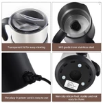 Máy tạo bọt sữa điện 5 trong 1 - Máy tạo bọt nóng lạnh 24oz / 700ml và hâm sữa cho Latte / Cappuccinos / Sôcôla nóng 500W Máy tạo bọt cà phê chống trượt — ảnh 8