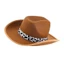 Woke Đinh tán thanh lịch Homburg Maillard Mũ tạo kiểu với đinh tán tán quyến rũ rộng vành Mũ phương Tây để mặc thường ngày