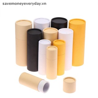 [Savemoneyeveryday] Chai nhỏ giọt Ống giấy Kraft rỗng Hộp bìa cứng Giấy tròn Hộp bìa cứng Hộp đựng bìa cứng có nắp [vn]
