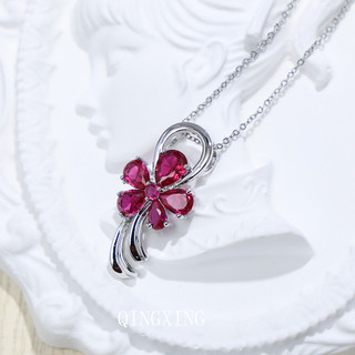 Châu Âu Mỹ ins Vòng cổ hoa Ruby phong cách mới dành cho nữ
