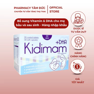 Kidimam+DHA (60 viên)-Vitamin Tổng Hợp Cho Bà Bầu, Acid Folic, Sắt, Dầu Cá, DHA, Vitamin B, Vitamin C- Tâm_Đức86