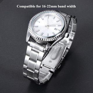 Dây đeo đồng hồ bằng thép không gỉ 16-22mm 5 hạt Jubilee Band 16mm 17mm 18mm 19mm Dây đeo đồng hồ đàn hồi 20mm 21mm cho đồng hồ thạch anh Đồng hồ cơ nam nữ
